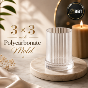 3×3 Inch Polycarbonate Candle Mold for DIY Candle Making | Reusable Candle Mould