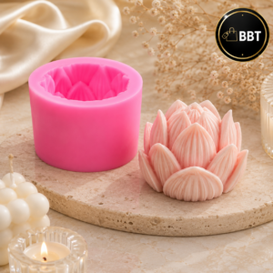 3D Lotus Silicone Candle Mold for DIY Candle Making | Reusable Silicone Mould