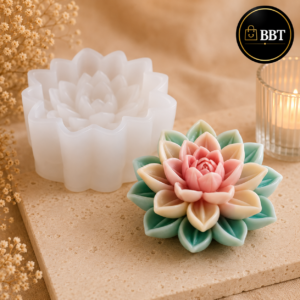 3D Lotus Open Silicone Candle Mold for DIY Candle Making | Reusable Silicone Mould