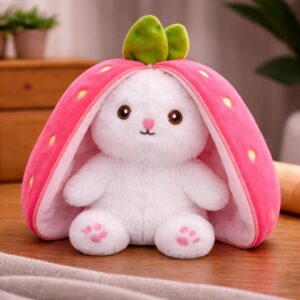 Strawberry Bunny Soft Toy for Kids | Cute Plush Stuffed Toy