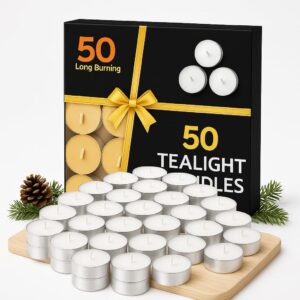 Tealight Candle 50PCS – 6GM | Smokeless Decorative Tea Light Candles