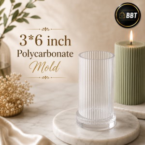 3×6 Inch Polycarbonate Candle Mold for DIY Candle Making | Reusable Candle Mould
