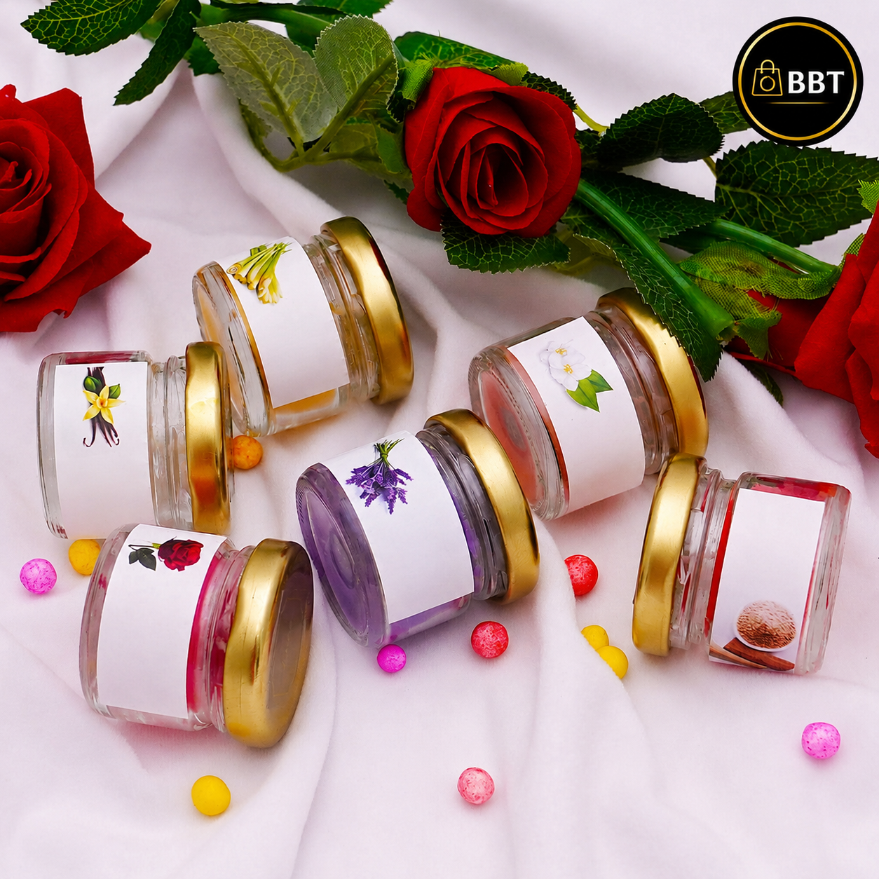 6Pc Set Scented Jar Candles | Premium Aromatherapy Candles for Home Décor & Gifting