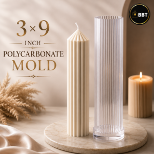 3×9 Inch Polycarbonate Candle Mold for DIY Candle Making | Reusable Candle Mould