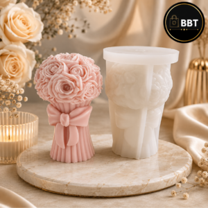 Rose Bouquet Silicone Candle Mold for DIY Candle Making | Reusable Silicone Mould