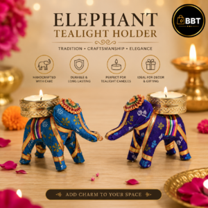 Elephant Tealight Holder | Decorative Candle Holder for Home Décor, Diwali & Gifting