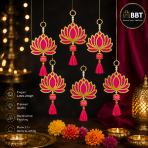 Lotus Hanging with Tussel | Decorative Lotus Hanging for Home, Festive & Wedding Décor