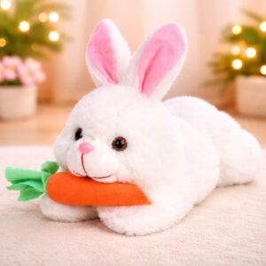 Rabbit with Carrot Soft Toy for Kids | Cute Plush Stuffed Toy