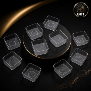 Square Shape Polycarbonate Tealight Cup – Transparent