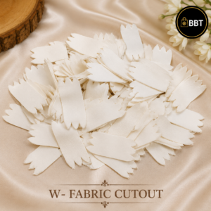 W Fabric Cutout for Hanging - Multicolor | Decorative Fabric Hanging Cutout for DIY Crafts & Festive Décor