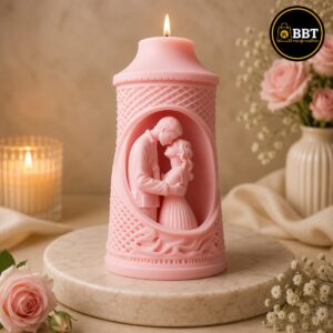 Couple Pillar Silicone Mold | 3D Candle Making Mold