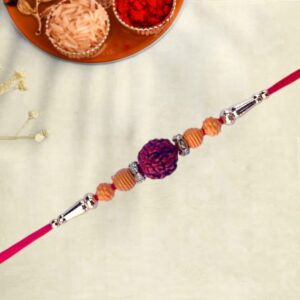 Rudraksh Rakhi | Premium Spiritual Rakhi for Brother – Raksha Bandhan- Per Dozen (BBTR10)