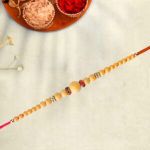 Yellow Beads Rakhi | Premium Designer Rakhi for Brother – Raksha Bandhan- Per Dozen (BBTR11)