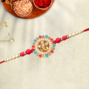 Premium Ganesha Rakhi | Designer Ganesh Rakhi for Brother – Raksha Bandhan- Per Dozen (BBTR17)