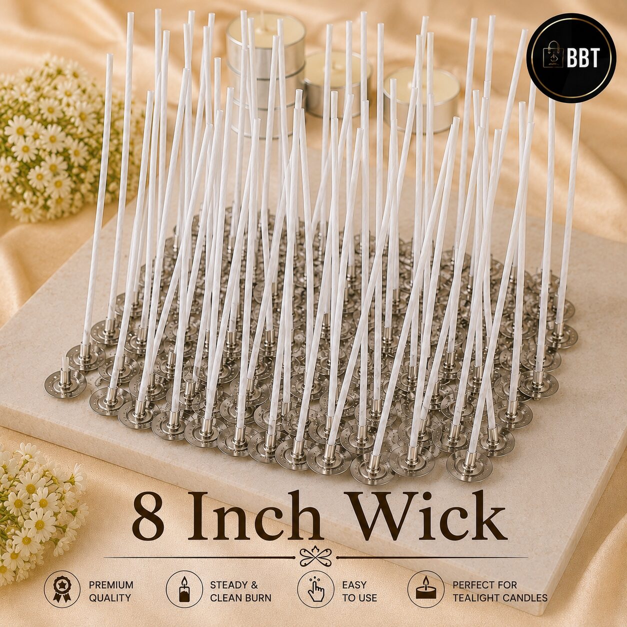 8 Inch Cotton Wick for Candle Making