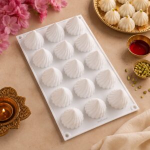 Modak Silicone Mold – 15 Cavity For Ganesh Chaturthi/ Diwali| Premium Candle Making Mold - BBM45