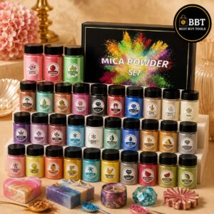 Imported Mica Powder Set for Candle Making – 30 Colors × 10gm | Premium Candle Pigment Kit