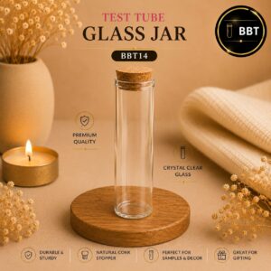 Test Tube Glass Candle Jar – 50ml | Premium Glass Jar for Candle Making – BBT14